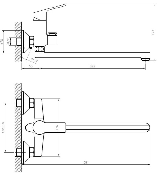 Смеситель для ванны Esko Saint-Peterburg SPb 31