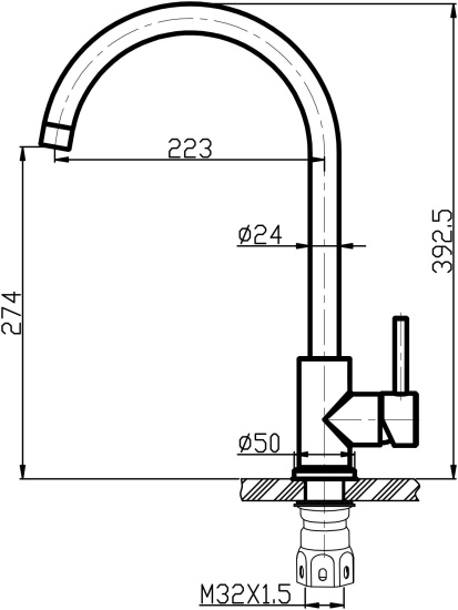 Смеситель для кухни BelBagno Armonica ARM-LAM-IN сатин