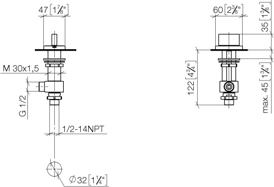 Смеситель для раковины Dorn Bracht CL.1 13714705-00 хром