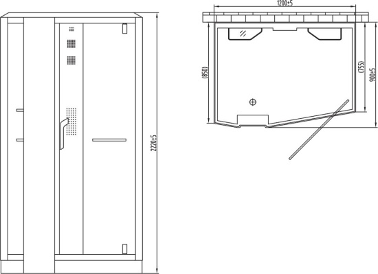 Душевая кабина Orans SR-89105LS White