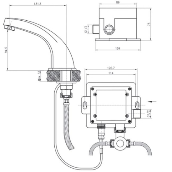 Смеситель для раковины Kaiser Sensor 38111 сенсорный