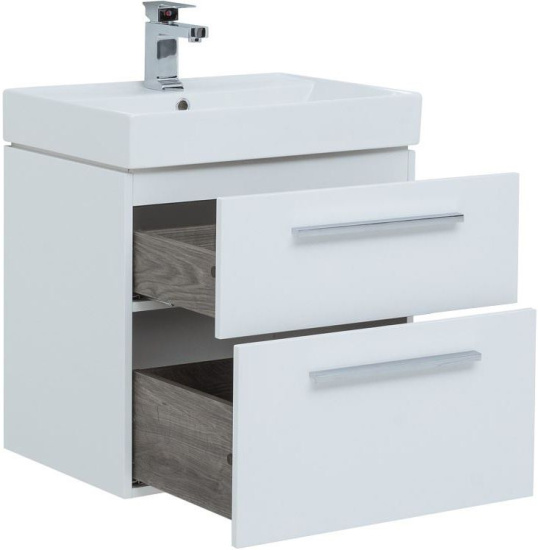 Мебель для ванной Aquanet Nova 60 2 ящика, белый глянец