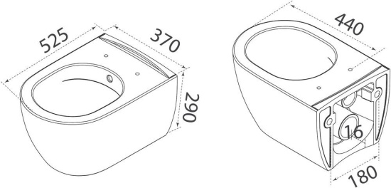 Подвесной унитаз Boheme Bianca 963 белый матовый с сидением микролифт
