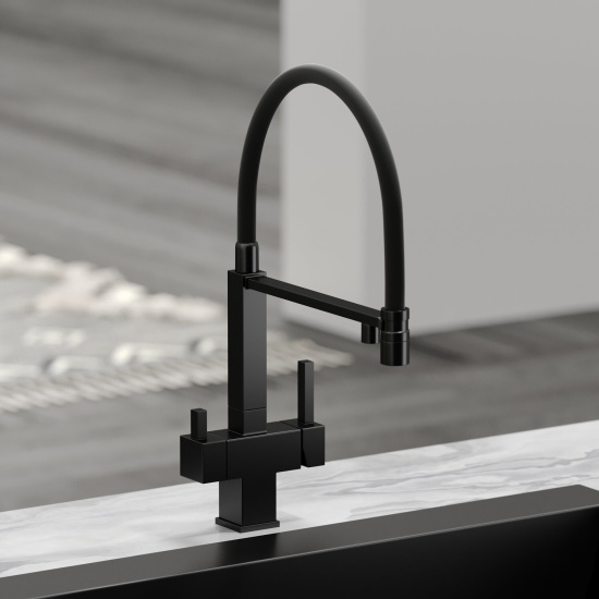 Смеситель для кухни Sancos Moro SC4006MB, матовый черный