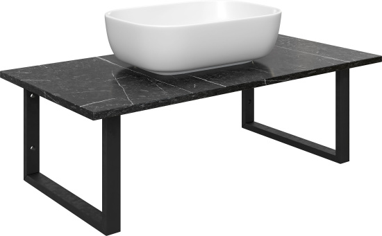 Мебель для ванной Diwo Элиста 100 чёрный мрамор, с раковиной Moduo 50 Square