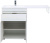 Тумба с раковиной Aquanet Токио 130 L белая напольная, 1 ящик, 2 дверцы