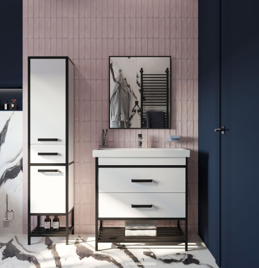 Зеркало Diwo Элиста 60 черное, с подсветкой, инфракрасный выключатель