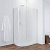 Душевой уголок Vegas Glass AFS-F 100*90 01 01 R профиль белый, стекло прозрачное