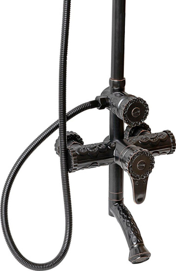 Душевая стойка Milacio Villena MC.103.1BBR черная бронза