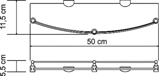 Полка Wasserkraft Kammel K-8344 с бортиком