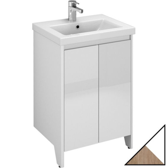 Мебель для ванной Velvex Klaufs 50.2D белая, шатанэ, напольная