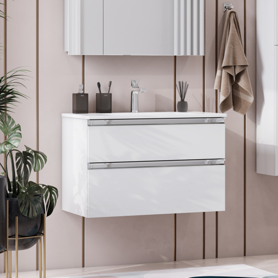 Мебель для ванной Roca The Gap 80 2 ящика, белый глянец