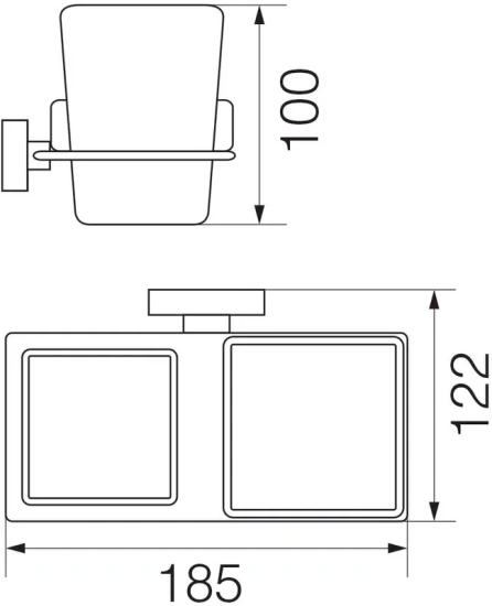 Стакан Veragio Ramba VR.RMB-4943.CR с мыльницей