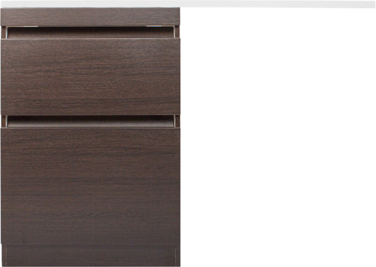 Тумба с раковиной Style Line Даллас 120 L Люкс Plus напольная, венге