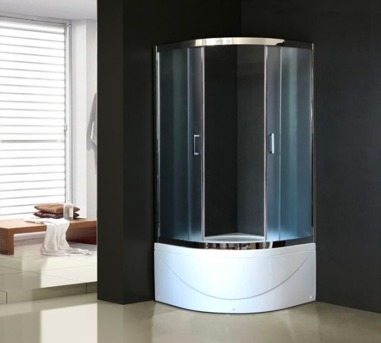 Душевой уголок Royal Bath RB 100BK-C-CH с поддоном