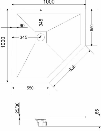 Поддон для душа RGW Stone Tray ST/T-0100G 100х100