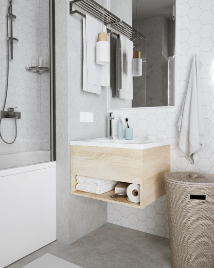 Мебель для ванной 1MarKa Naomi 60х50 дуб сонома