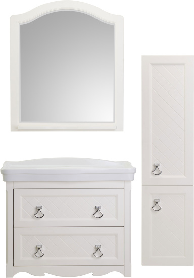 Зеркало ASB-Woodline Верано 80 слоновая кость