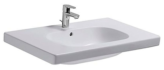 Тумба с раковиной Duravit D-code 80 белая матовая