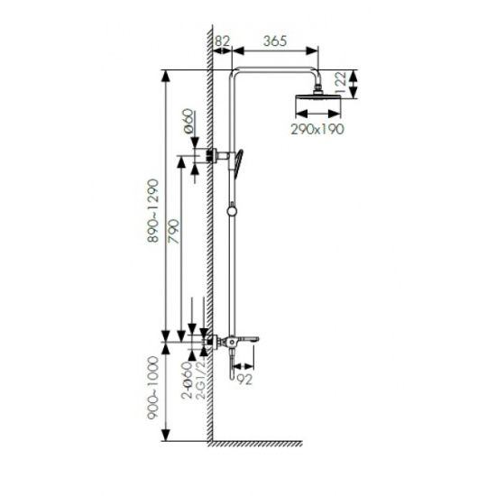 Душевая стойка Kaiser Elite 01182 с термостатом