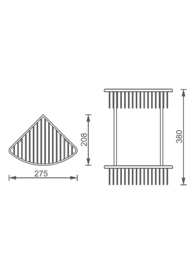 Полка для ванной Altrobagno B 082302 Cr угловая
