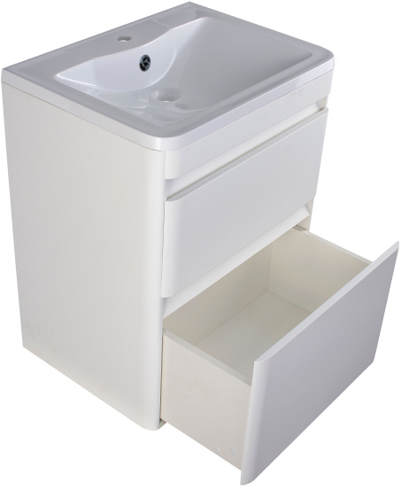 Тумба с раковиной Style Line Атлантика 60 Люкс Plus, подвесная, антискрейч