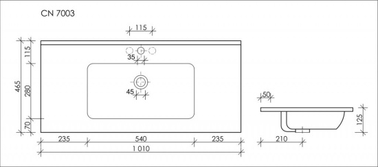 Накладная раковина Ceramicanova Element CN7003