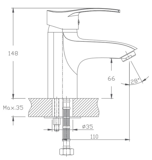 Смеситель для раковины Haiba HB1070