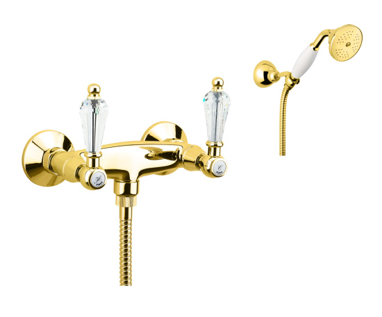 Смеситель для душа Fiore Gioielli Swarovski® 08OO0602, золото