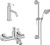Душевой комплект Jacob Delafon Louise E24360-CP + E24363-CP + E24364-CP