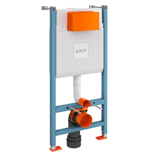 Инсталляция Vitra Integra 9856B003-7207 Square подвесной унитаз + кнопка