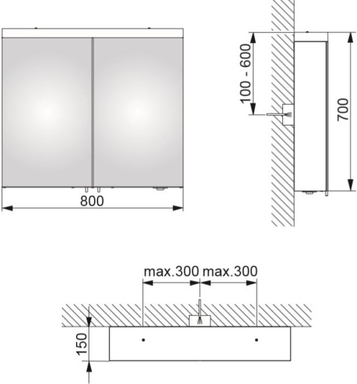 Зеркало-шкаф Keuco Royal Reflex.2 80 с подсветкой