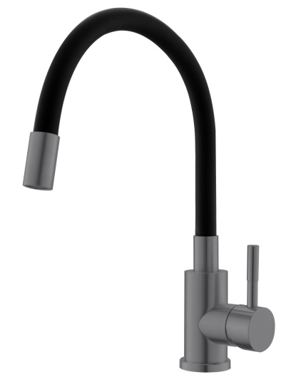 Смеситель для кухни Esko Snake K44Grafit гибкий излив