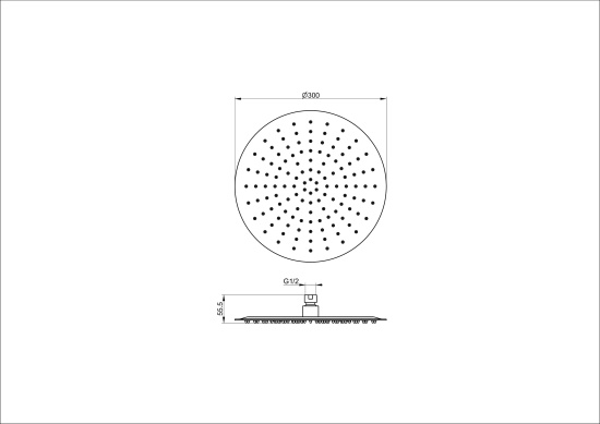 Верхний душ Wonzon & Woghand WW-88DP04-BG
