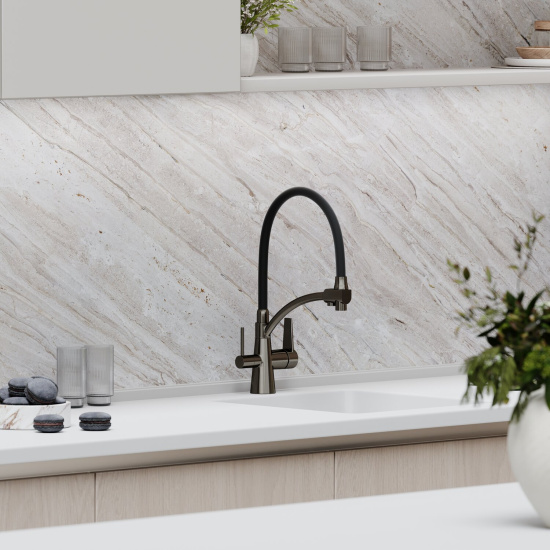 Смеситель для кухни Sancos Eri SC4001GG, вороненая сталь
