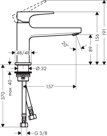 Смеситель для раковины Hansgrohe Metropol 32503000 хром