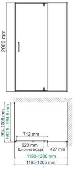 Душевой уголок Wasserkraft Neime 19P10