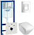 Инсталляция Grohe Rapid SL 38775001 4 в 1 + кнопка + унитаз подвесной Jacob Delafon Escale E1306