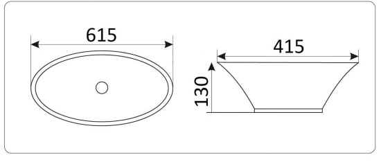 Накладная раковина CeramaLux 221