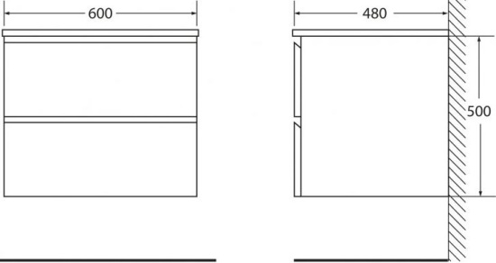 Тумба с раковиной BelBagno Luce 60 stucco cemento leggero