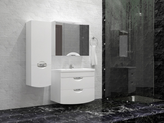 Зеркало-шкаф Style Line Жасмин-2 80/С Люкс, белый