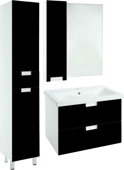 Зеркало Bellezza Пегас 80 L черное