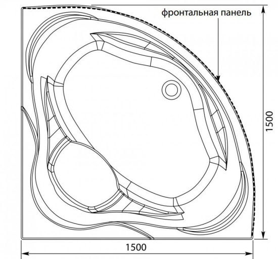 Акриловая ванна Aquanet Malta 150 см