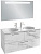 Мебель для ванной Jacob Delafon Odeon Rive Gauche 120 белый мрамор, 3 ящика, ручки черные