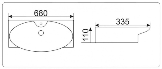 Раковина CeramaLux STR4282A