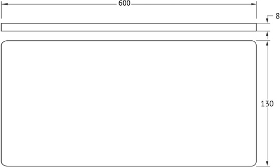 Полка Ellux Avantgarde AVA 033-C04 60 см