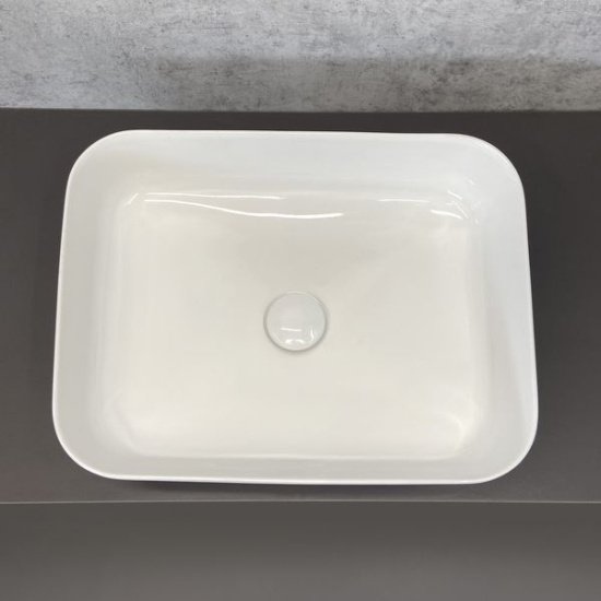 Тумба с раковиной Comforty Эдинбург 90 подвесная, бетон светлый, раковина T-Y9378