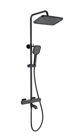 Душевая стойка Wonzon & Woghand Stay 2 WW-B3016-T1-MB с термостатом