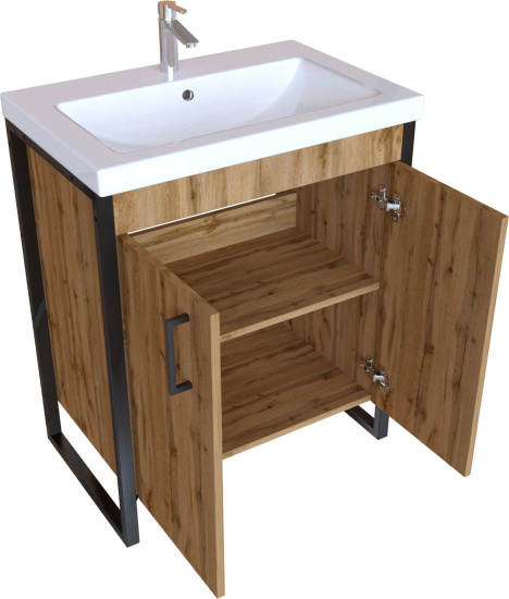 Тумба с раковиной 1MarKa Grunge Loft 70Н дуб вотан