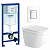 Инсталляция Grohe Rapid SL 38772001 с кнопкой + унитаз подвесной WeltWasser Heimbach 043 GL-WT
